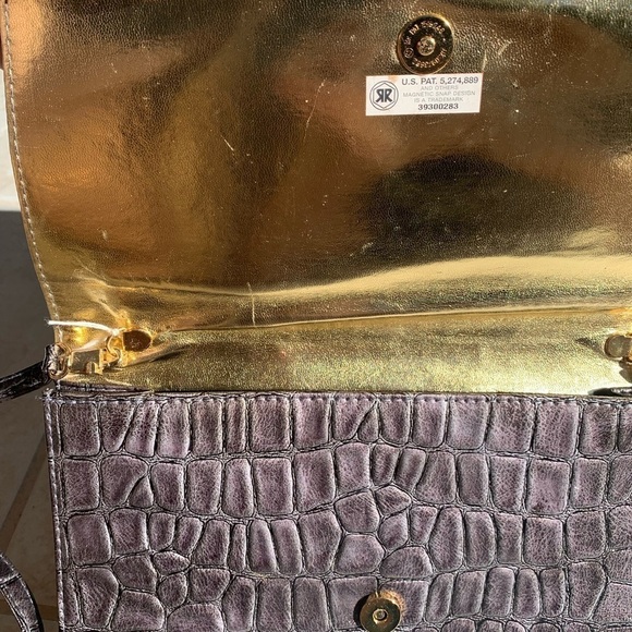 NWT J. Renee Gray/Silver Print Bag - Picture 4 of 12